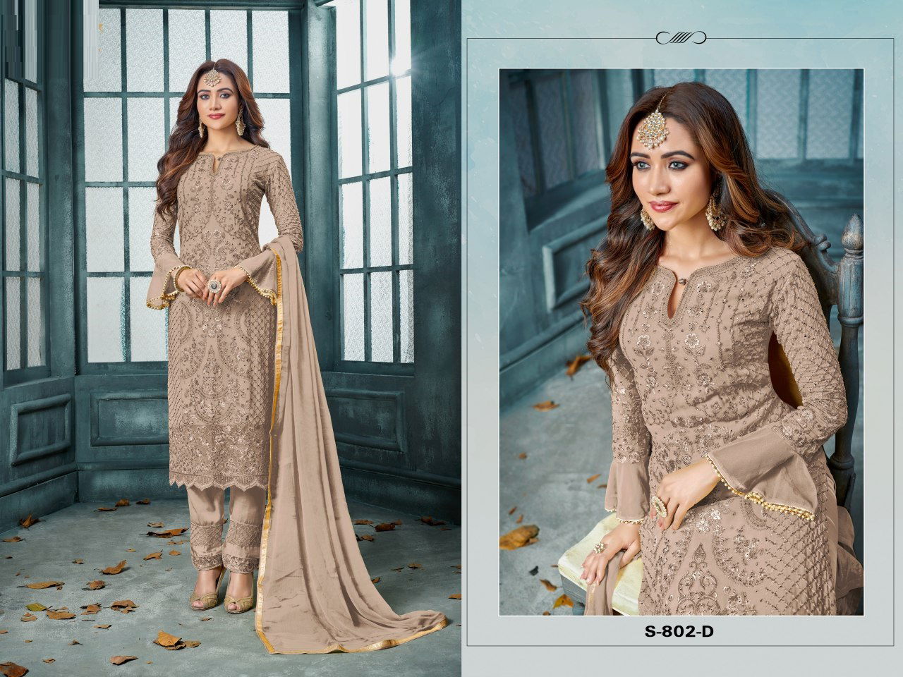 802 Master Color Designer Georgette Suits Catalog
